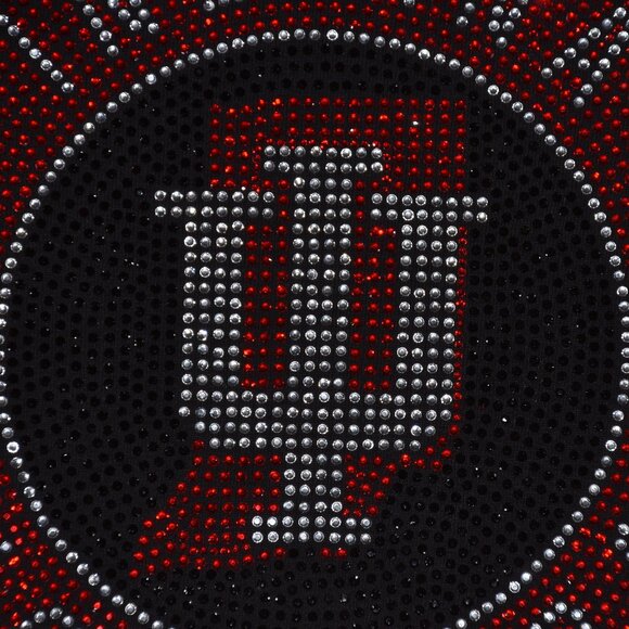 Indiana rhinestone black rn LS shirt Hoosiers sleeve XS S M L XL XXL1X 2X 3X4X5X - Picture 4 of 9